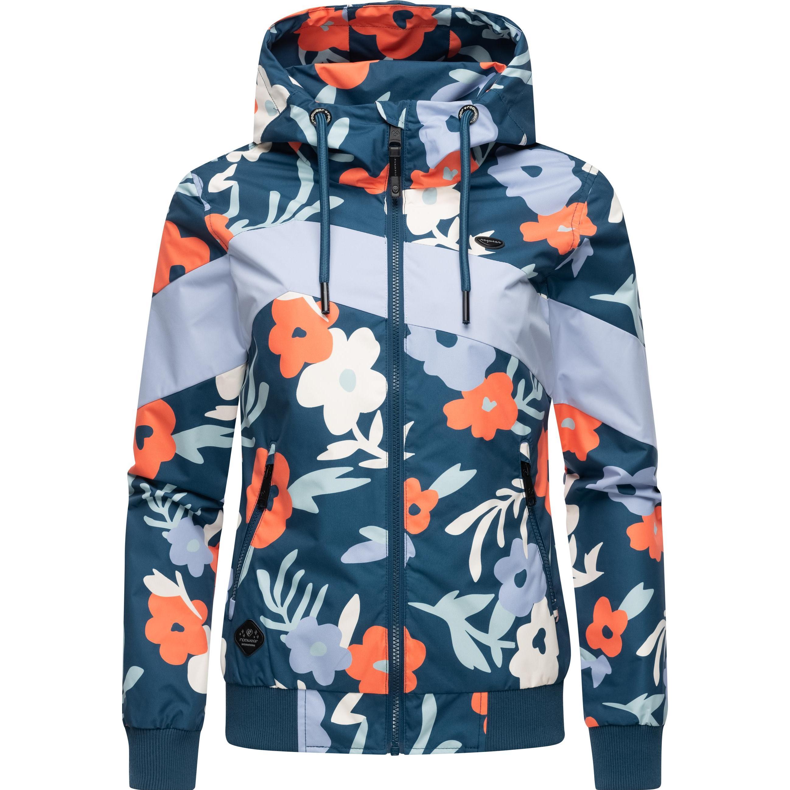 Ragwear, Damen, Jacke, Nuggie Block Flower (M), Türkis, M