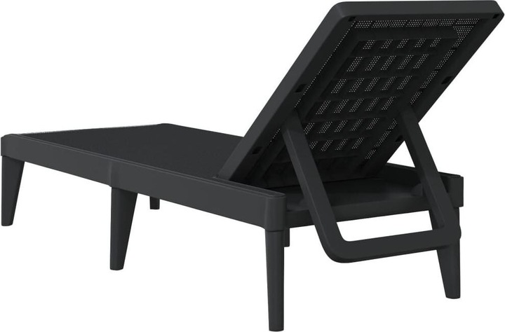 Actual product image VidaXL Sonnenliege Anthrazit 186x60x29 cm PP,Farbe: Anthrazit (186 cm)