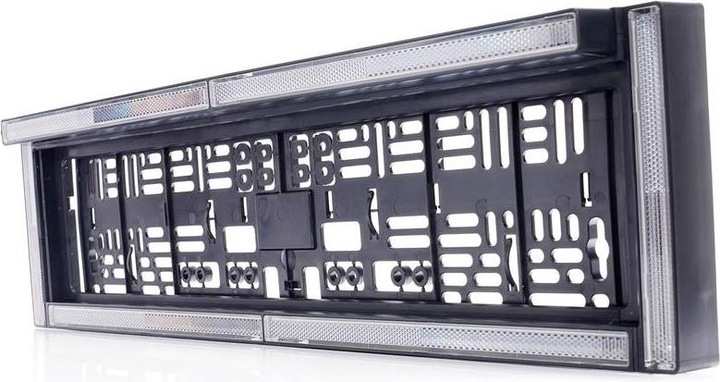Actual product image WAS W253 2120 Licence plate holder, reflector (W x H x D) 584 x 163 x 32mm (Front)