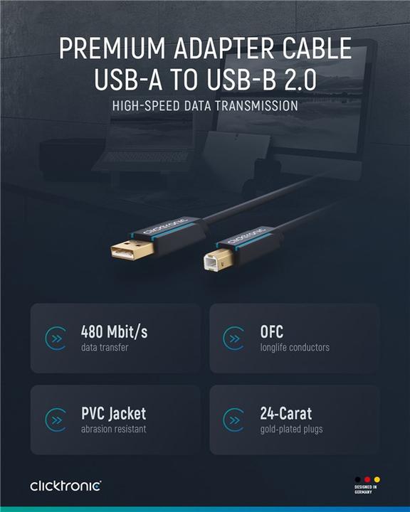 Actual product image clicktronic Hi-Speed 2.0 (1.80 m, USB 2.0)