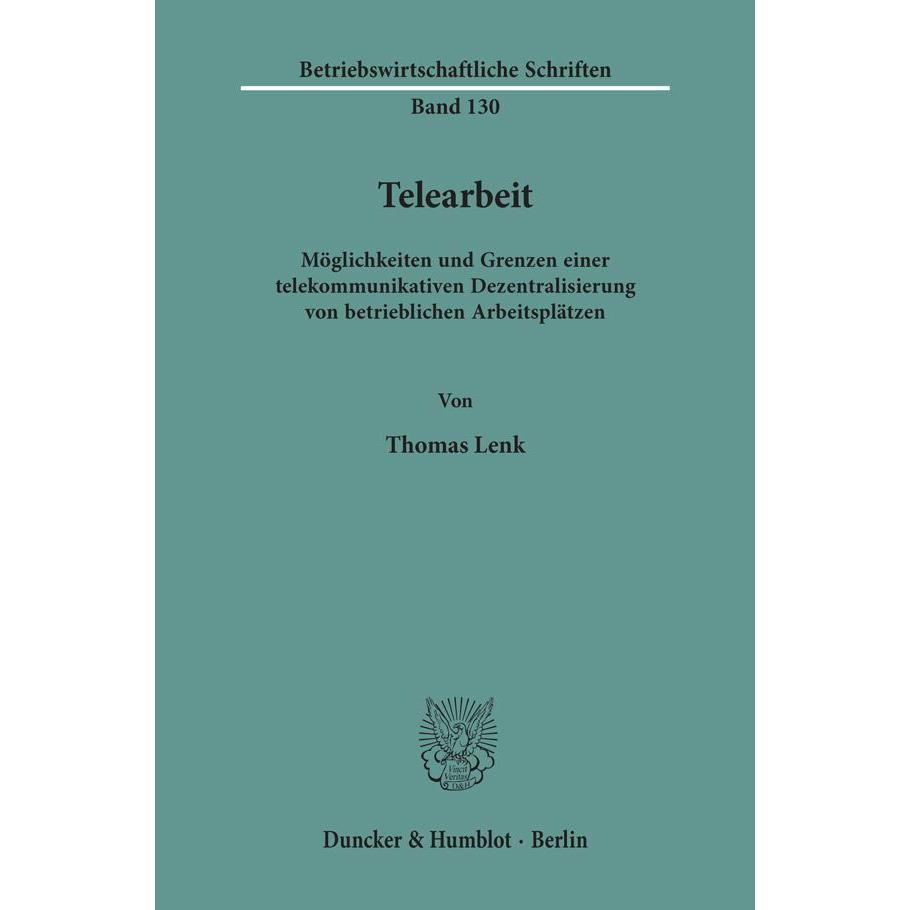 Thumbnail - Telearbeit., Fachbücher von Thomas Lenk