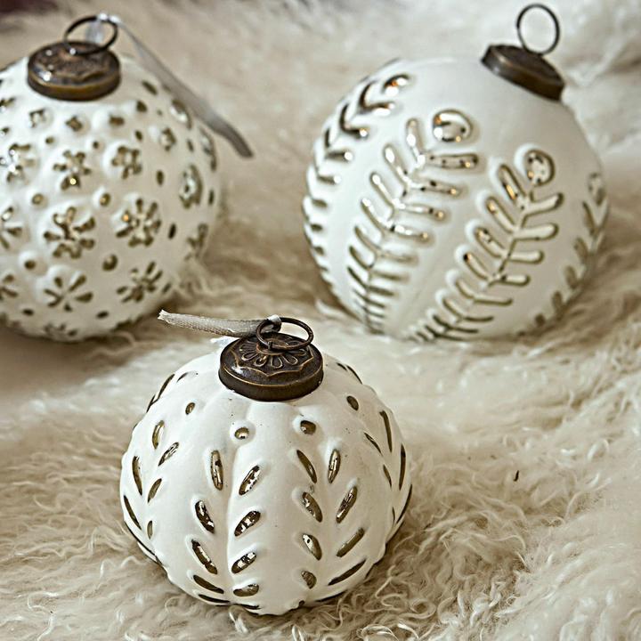 Immagine prodotto Loberon Set di 4 decorazioni natalizie Consac bianco/argento (4 -parte)