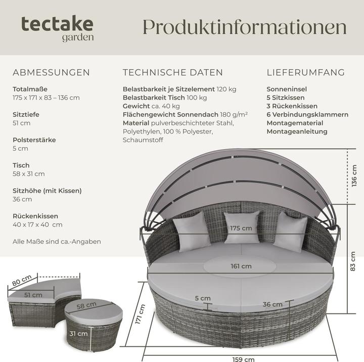 Produktbild tectake Santorin