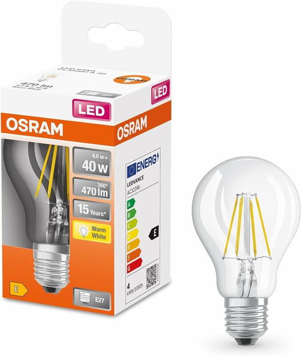 Produktbild Osram Led Retrofit Classic A (E27, 4 W, 470 lm, 1 x, E)