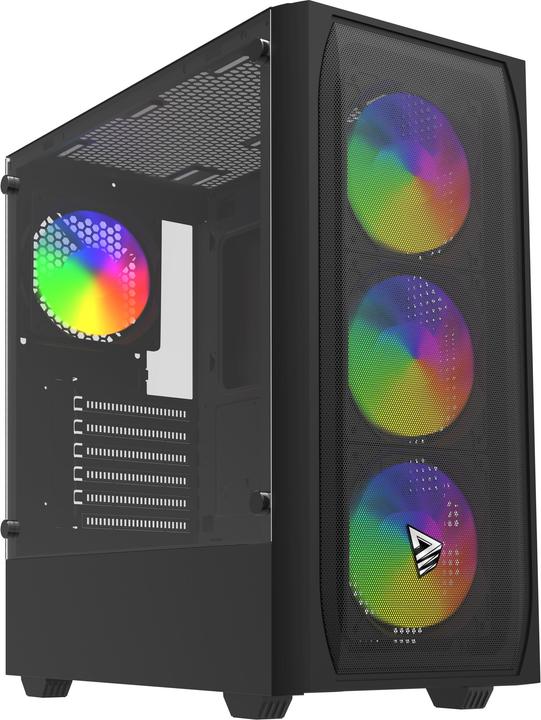 Actual product image Savio Noctis Flow RGB Cube Schwarz (ATX, Mini-ITX)
