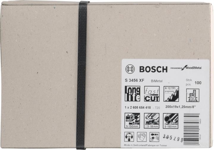 Immagine prodotto Bosch Professional Zubehör Lama per sega S 3456 XF, Progressor per legno e metallo, confezione da 100 pezzi