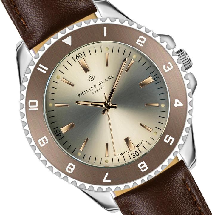 Produktbild Philipp Blanc lederuhr avenches (Analoguhr, 42 mm)