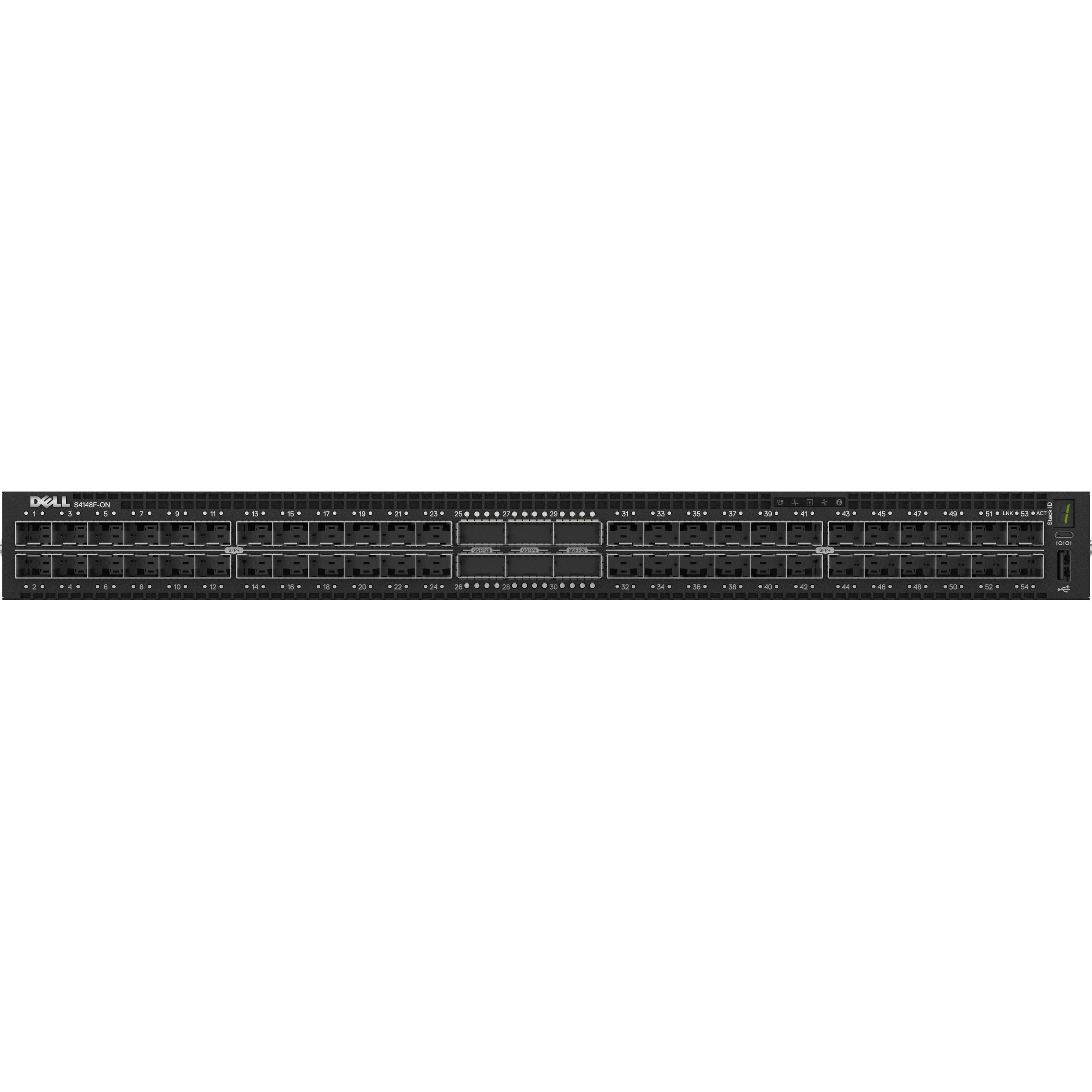 Dell S-Series S4148F-ON, Managed, L2/L3, Keine, Rack-Einbau, 1U (48 Ports), Netzwerk Switch, Schwarz