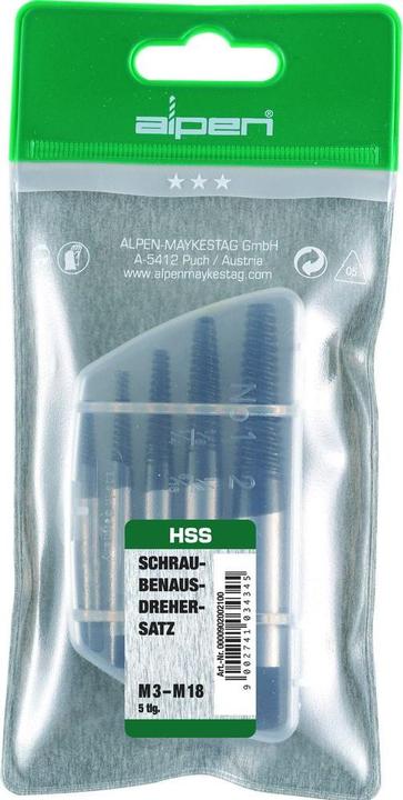 Actual product image Alpen Screw extractor set