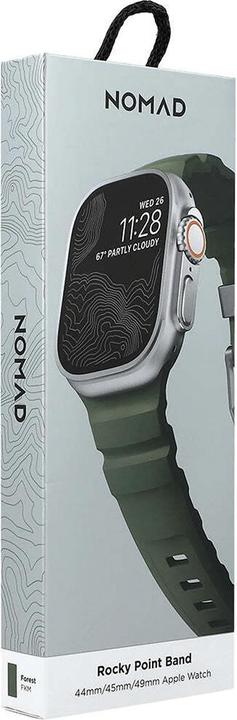 Actual product image Nomad Rocky Point Band (46 mm, Fluoroelastomer FKM, Leather, Titanium, Tyres)