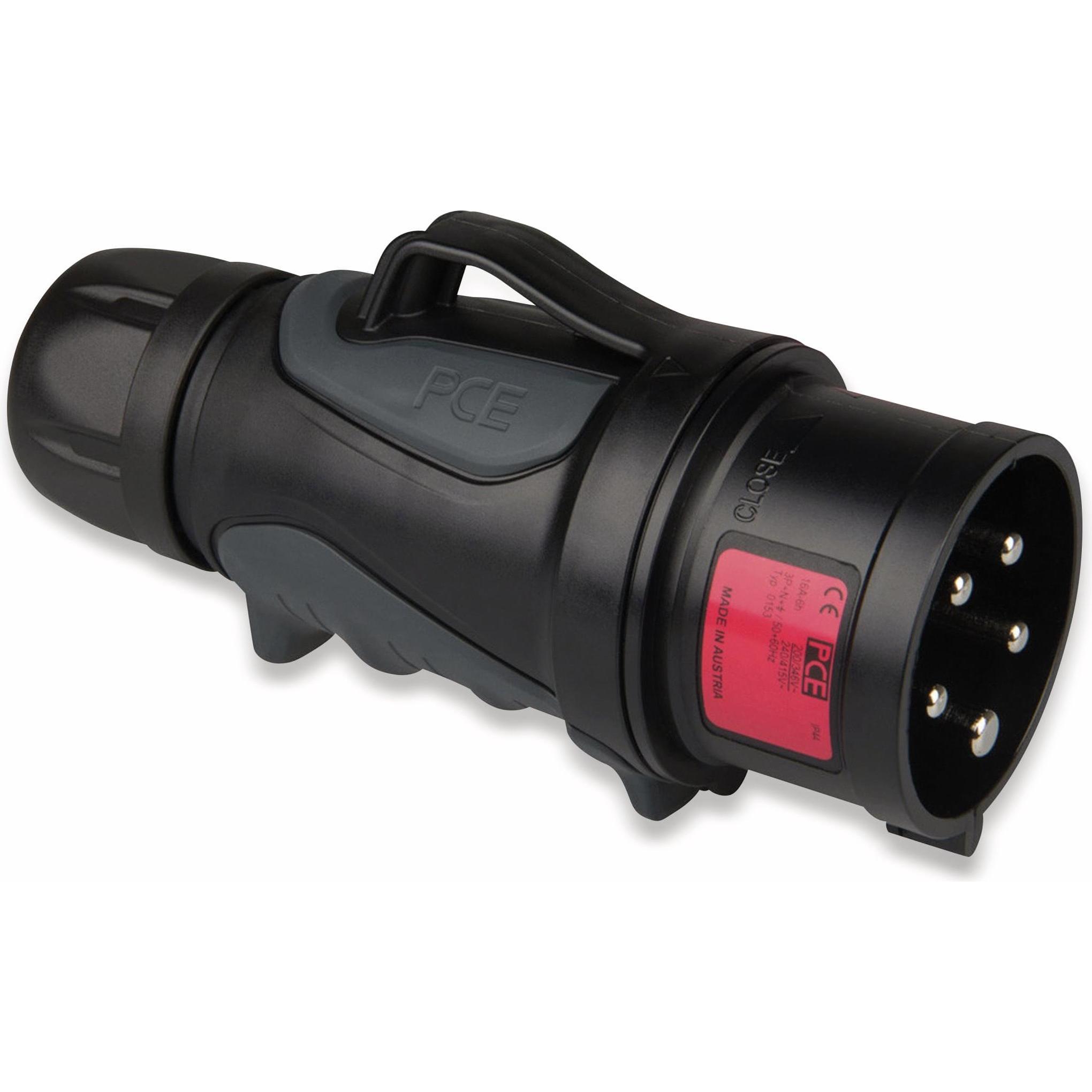 PCE, Netzstecker + Netzkupplung, CEE-Stecker GRIP Midnight, 16 A, 5-polig