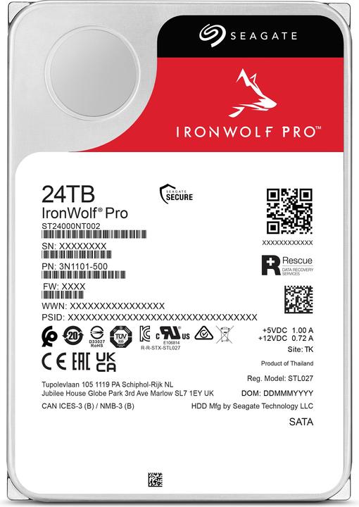 Produktbild Seagate IronWolf Pro High WRL (24 TB, 3.5", CMR)