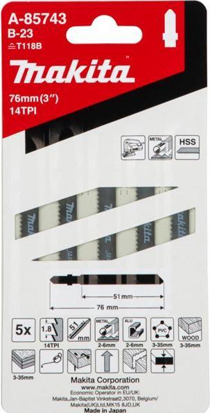 Image du produit Makita Lame de scie sauteuse B-23 A-85743 5