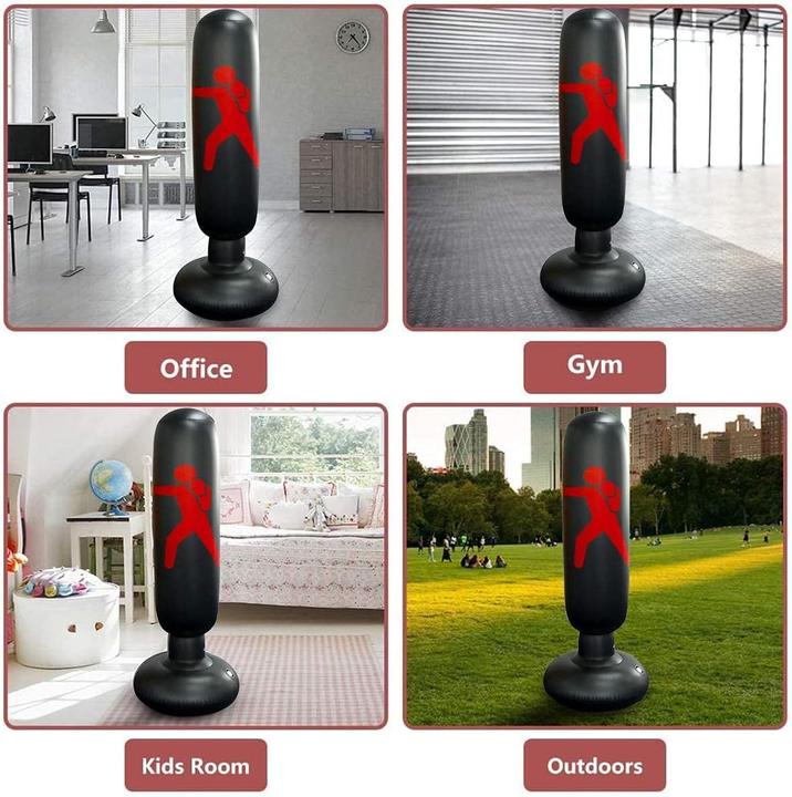 Produktbild Fbsport Aufblasbarer Boxsack für Kinder und Erwachsene (160cm) (160 cm)