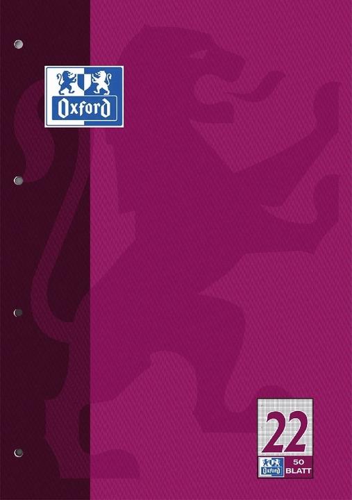 Produktbild Oxford Schulblock A4 100050348, 90g Blatt (A4, Kariert, Harter Einband)