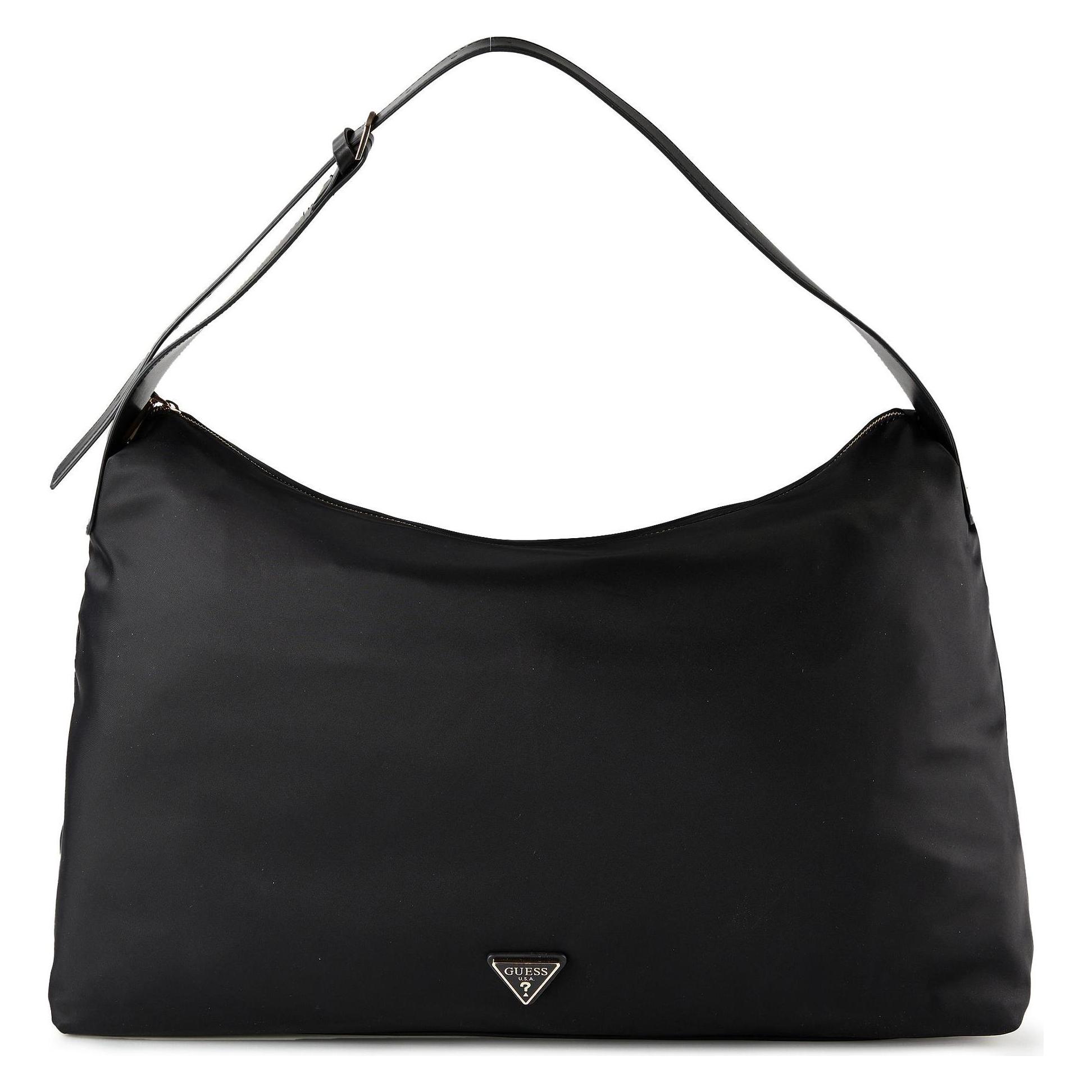 Guess, Damen, Handtasche, Follie Oversized Hobo Bag, Schwarz