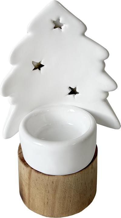 Produktbild HTI-Living Teelichthalter Weihnachtsbaum Porzellan