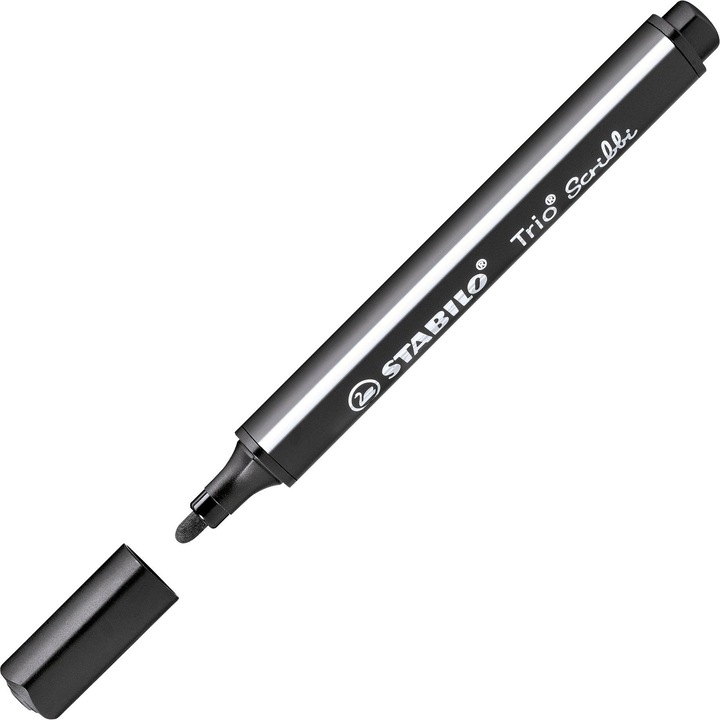 Produktbild STABILO Trio Scribbi Gefederter Dreikant-Filzstift (Schwarz, 1 x)