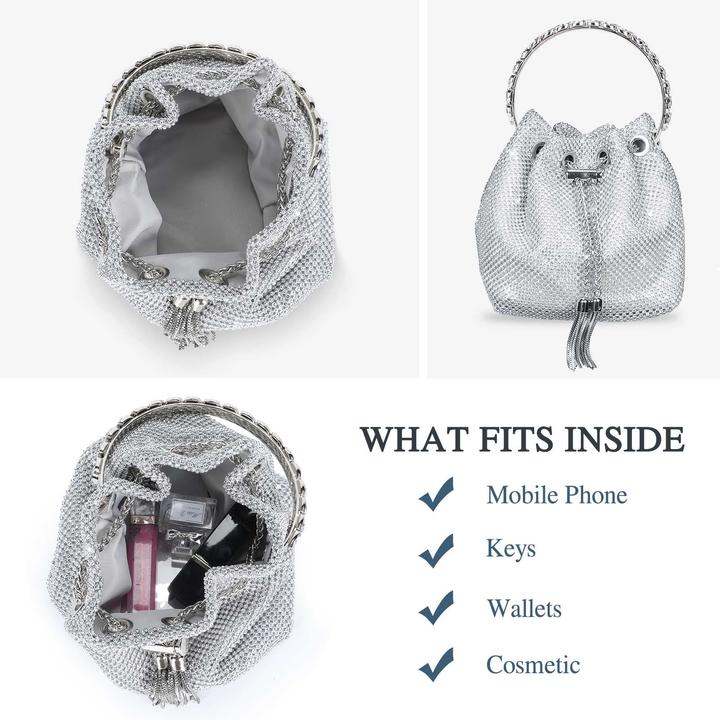 Produktbild Only-Bags.Store Clutch Abendtasche Glitzer Umhängetasche kleine Paillettenhandtasche Umhängetasche Kettentasche