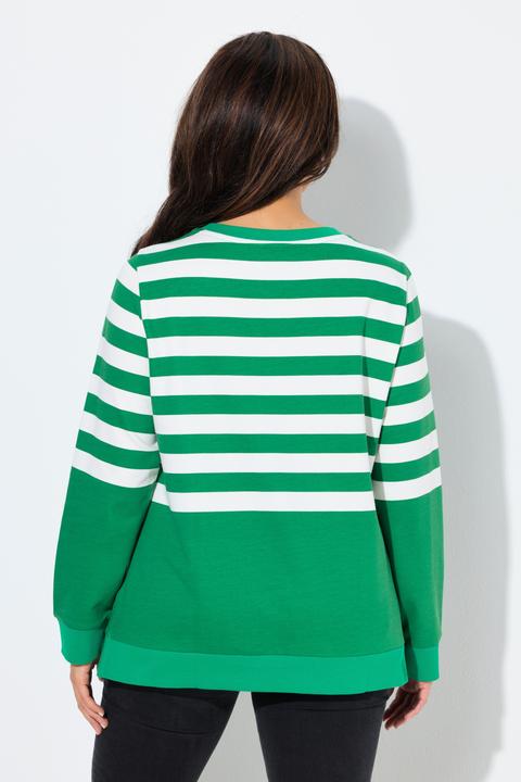 Actual product image Ulla Popken Breton Stripe Sweatshirt (58, 60)