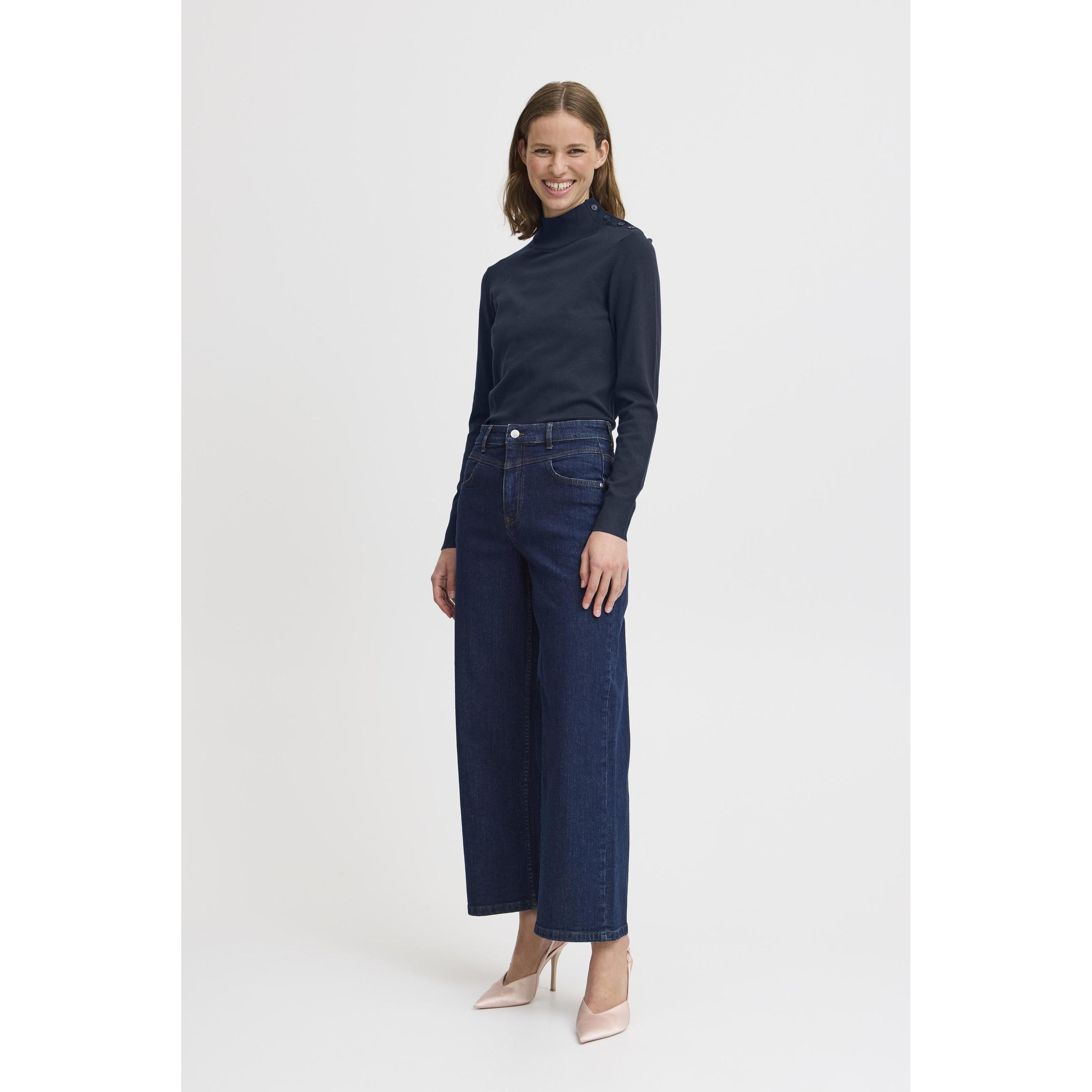 Thumbnail - B.young, Damen, Pullover, pullover mit knopfleiste, damen mmorla 2, Blau, (XL)