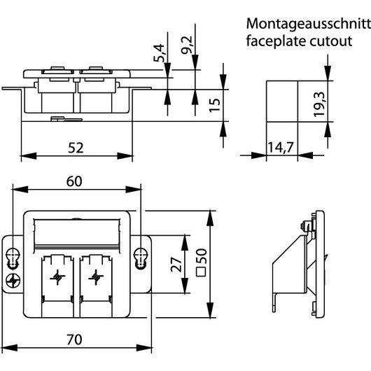 Thumbnail - Telegärtner H02010A0081 Elektrischer Steckdosenkoppler (Kabel Zubehör), Netzwerk Zubehör