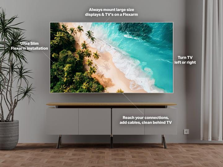 Image du produit Multibrackets Wandhalter 75-110", schwarz, Metall, max 90kg (Mur, 90 kg, 50" - 86")