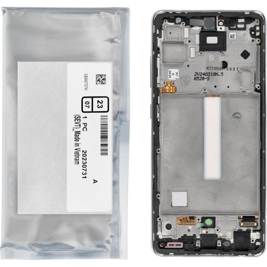 Samsung LCD display! ServicePack LCD Display A52S 5G A528B GH82-26861D White (Display), Mobilgerät E