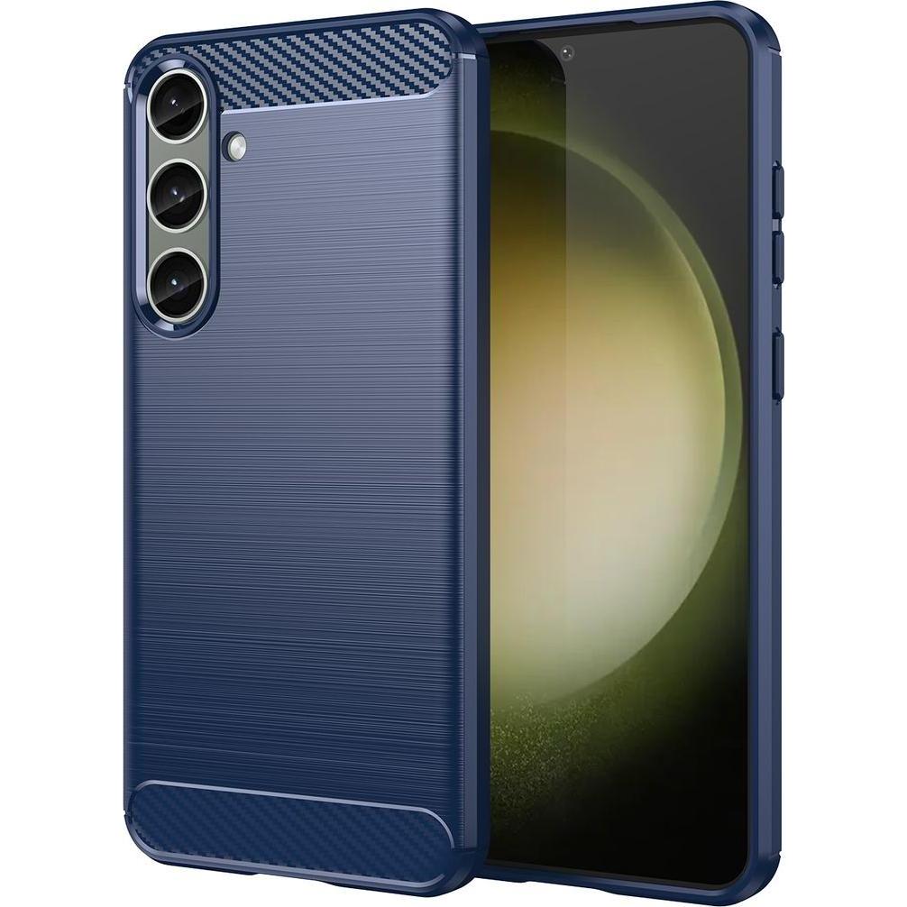 Amazon Hülle für Samsung Galaxy S24 Plus 5G Schutz Handy Case Cover Carbon Etuis Bumper (Samsung Galaxy S24+), Smartphon...