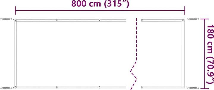 Produktbild vidaXL Senkrechtmarkise (1.80 m)