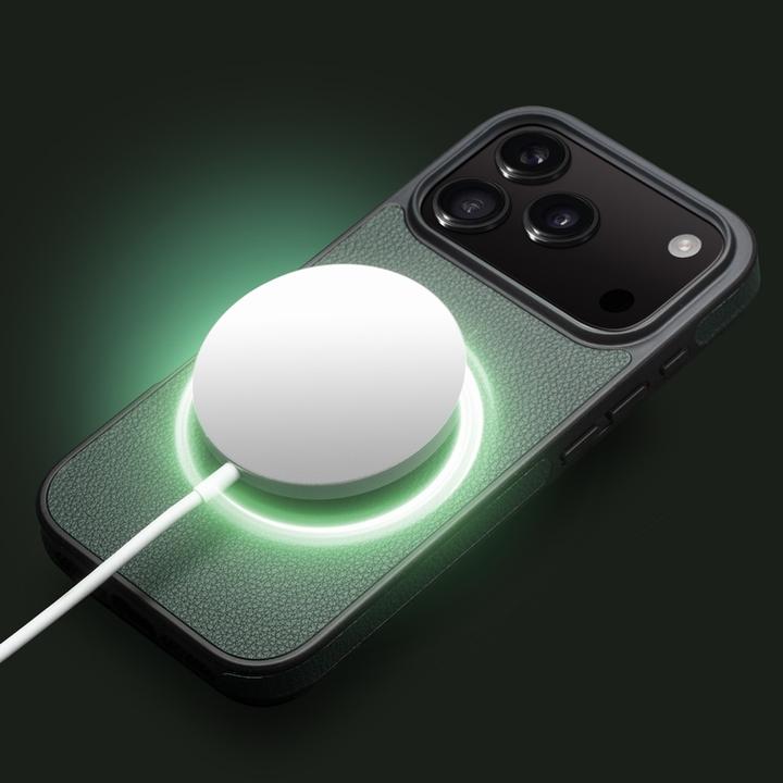 Produktbild QiAlino Hülle Flip Luxury 2-in-1 MagSafe Geldbörse echtes Leder (Apple iPhone 17 Pro)
