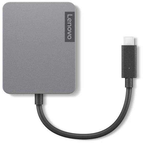 Thumbnail - Lenovo Travel Hub Gen 2 (USB-C, 4 Ports), Dockingstation + USB Hub, Grau
