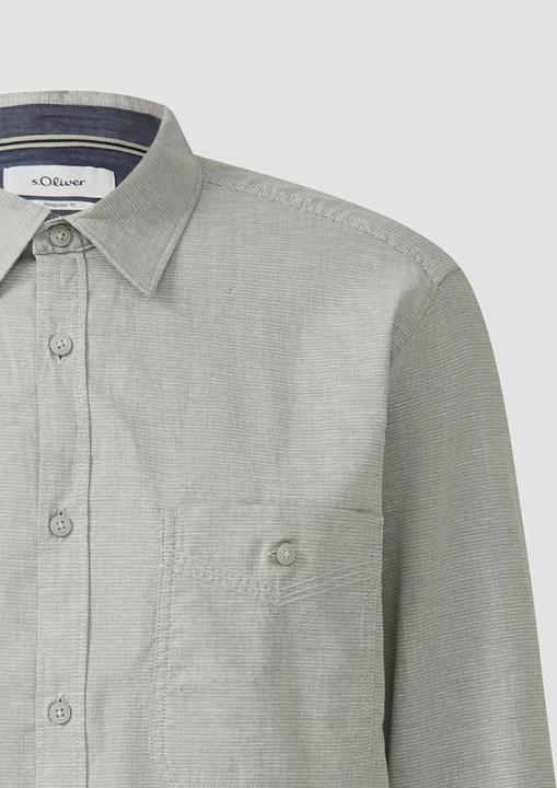 Immagine prodotto s.Oliver Hemd Regular Fit: Strukturiertes Hemd mit Brusttasche (S)