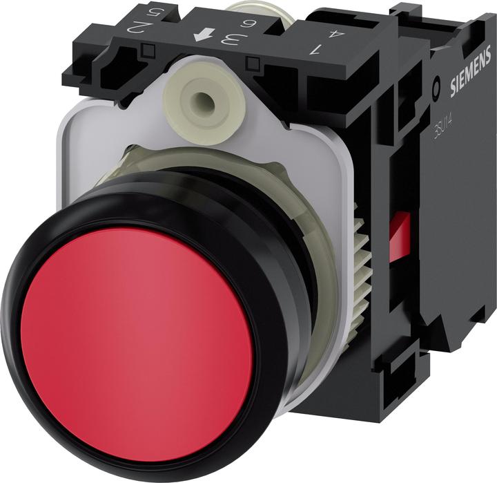 Produktbild Siemens Pushbutton, 22mm, round, plastic, red