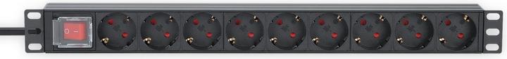 Produktbild Intellinet 19" 9-fach Steckdosenleiste / PDU, Schutzkontakt, 1 HE