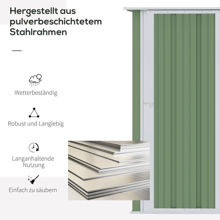 Actual product image Outsunny Equipment shed with mono-pitch roof
