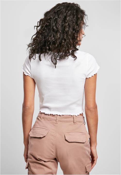 Produktbild Urban Classics Ladies Cropped Button Up Rib Tee (XXL)