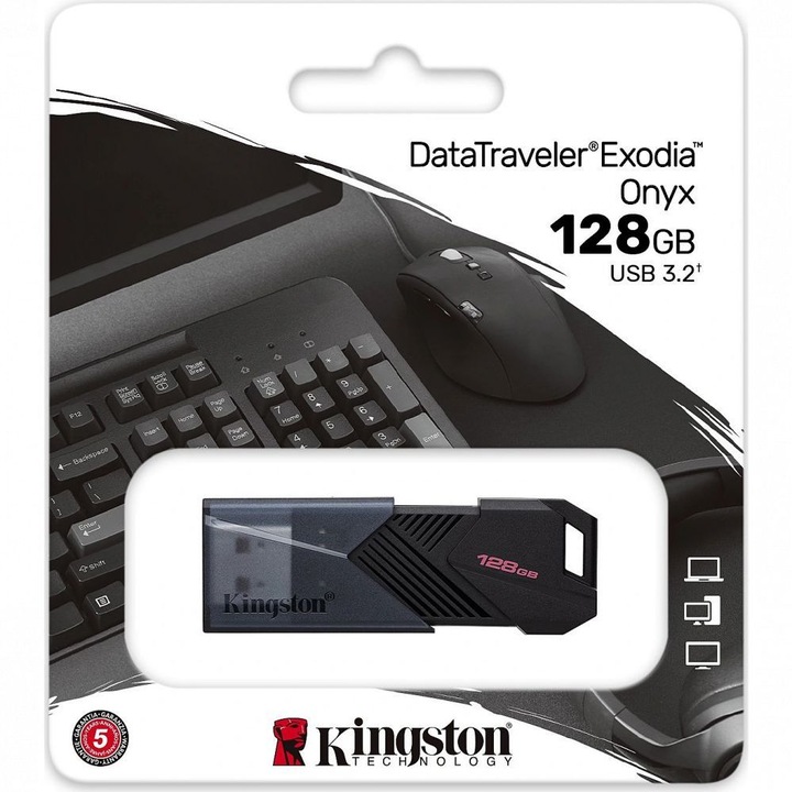 Immagine prodotto Kingston DataTraveler Exodia Onyx (128 GB, USB 3.2)