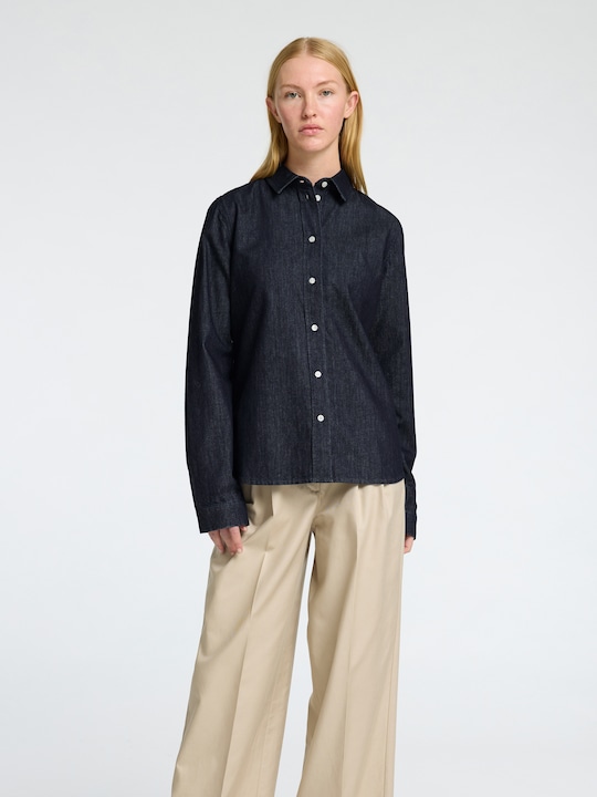 Immagine prodotto Selected Femme Camicia in denim a maniche lunghe aderente al corpo (36)
