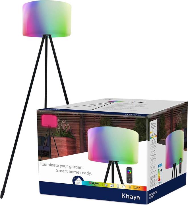 Produktbild Müller Licht tint Outdoor-Stehleuchte Khaya, white+color LED-Stehleuchten (806 lm, E27)