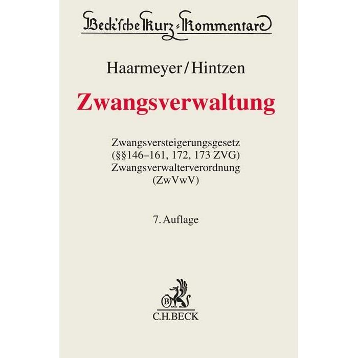 Haarmeyer:Zwangsverwaltung, Fachbücher von Hans Haarmeyer, Udo Hintzen
