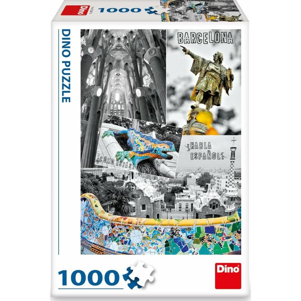 Dino Puzzle Barcelona - Collage 1000 Teile (1000 Teile)