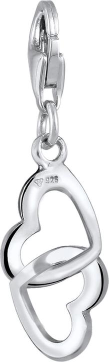 Image du produit Elli Charm double coeur solidarité 925 argent sterling (Argent sterling 925)