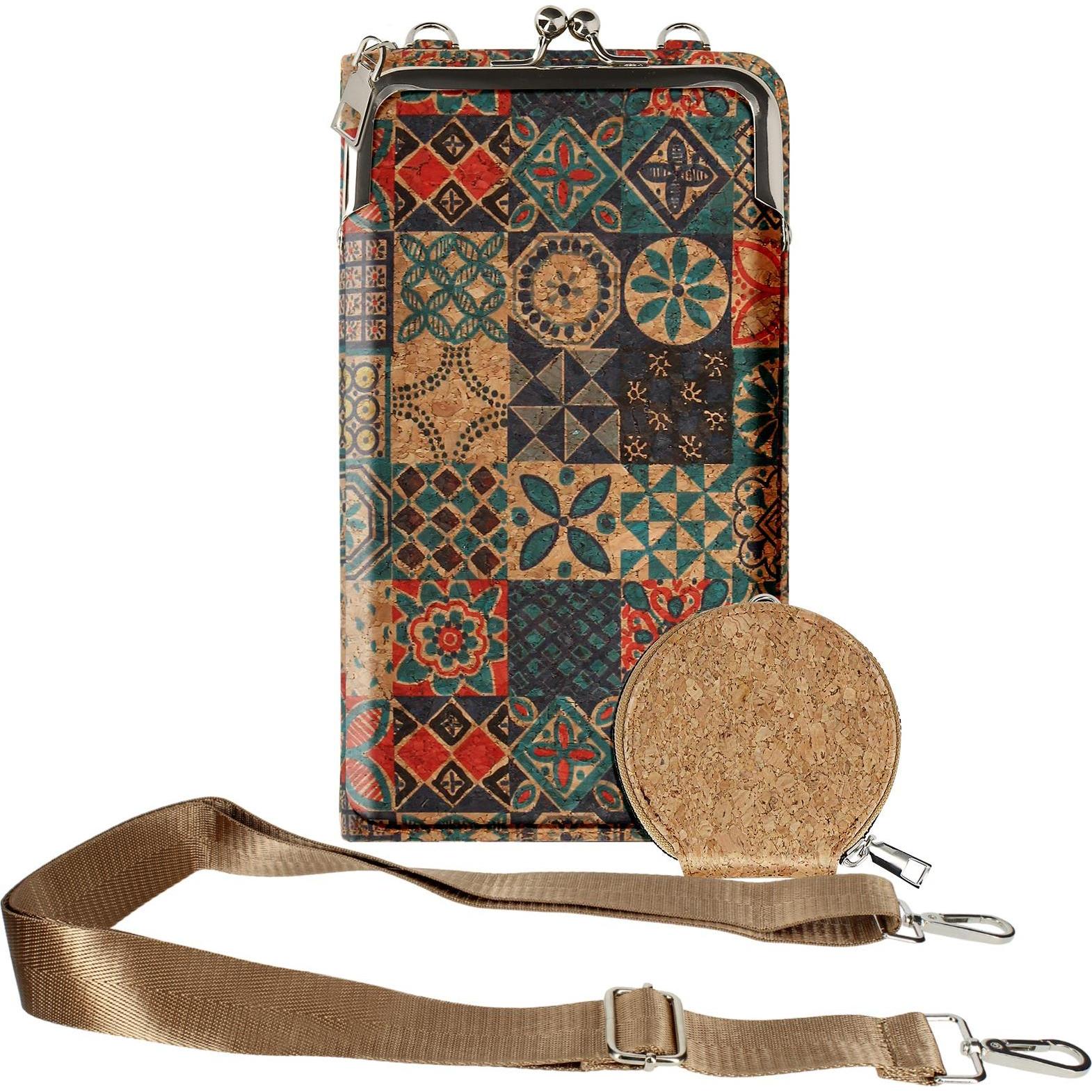 Avizar, Handtasche, CorkMosaic Korktasche, Mehrfarbig