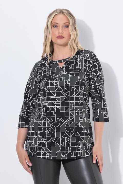 Produktbild Ulla Popken Shirt, grafischer Druck, Rundhals, 3/4-Arm (62)