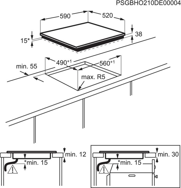 Image du produit AEG PLAQUE DE CUISSON INDUCTIE HK624000FB (59 cm, Table de cuisson en vitrocéramique)