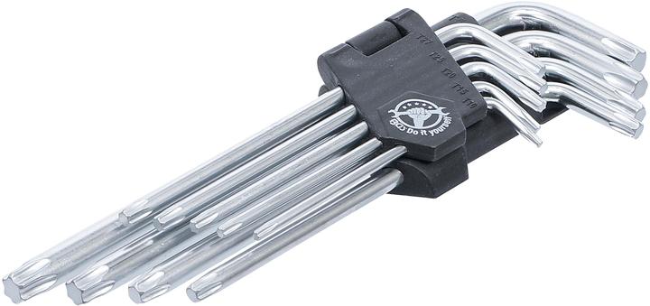 Actual product image BGS L-Type Wrench Set long T-Star (for Torx) T10 - T50 9 pcs. (T-section)