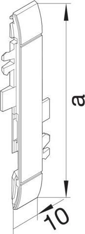 Produktbild Hager GV0809010 Blendenzwischenstück hfr OT 80mm rweiss