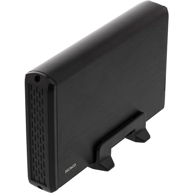 Deltaco HDD case SATA 3.5 "USB 3.0, black (3.5"), Festplattengehäuse, Schwarz