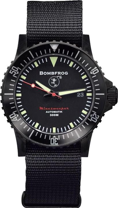 Bombfrog Minesweeper Black Nato-Armband (Orologio sub, 43 mm)